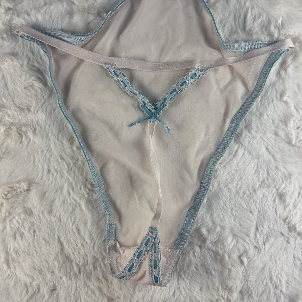 Victoria’s Secret Very Sexy Cherry Blossom Embroidered Mesh Teddy Pink Sz.M NWT - Picture 6 of 7